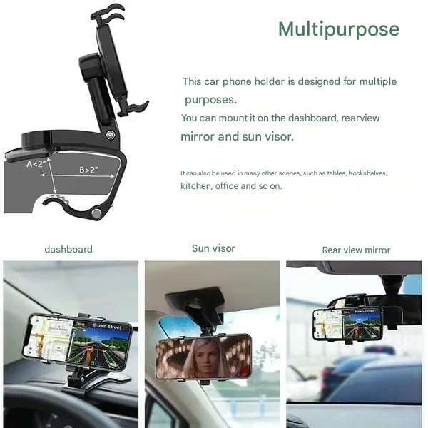 360 Degree Rotating Car Dashboard Phone Holder