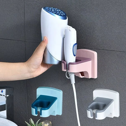 Wall Mounted Hair Dryer Holder Bathroom Hairdryer Hook