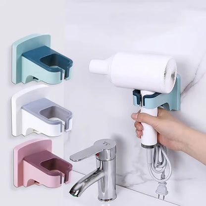 Wall Mounted Hair Dryer Holder Bathroom Hairdryer Hook